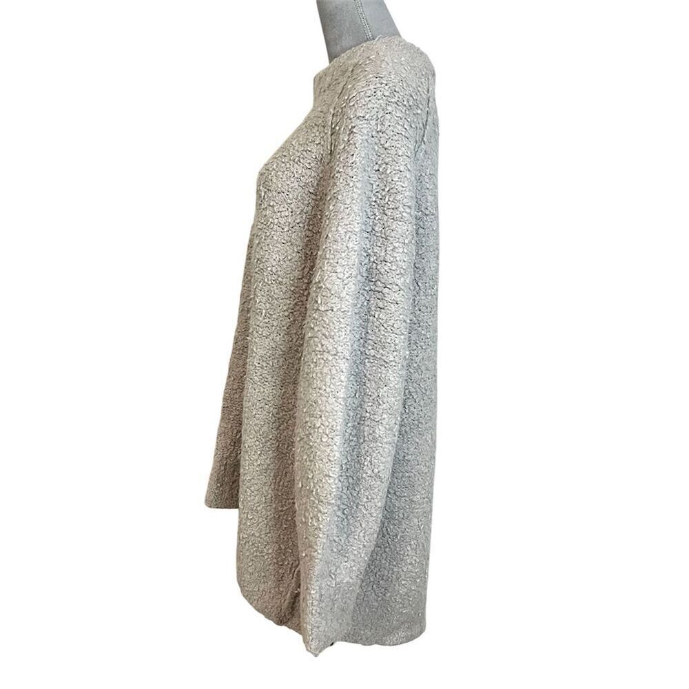 Free People Wool Blend Teddy Sweater Oversized Beige Pullover S Cozy Outdoor - Picture 9 of 16